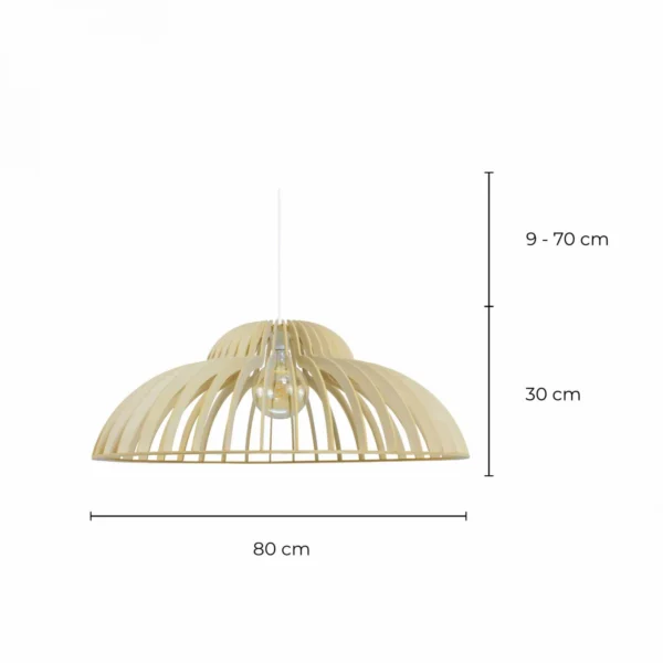 Suspension bois dôme ajourée (Ø35cm, Ø50cm, Ø80cm) – Image 11