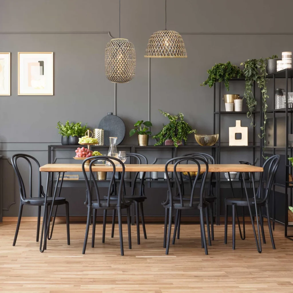 Suspension bambou tressé bicolore – Image 3