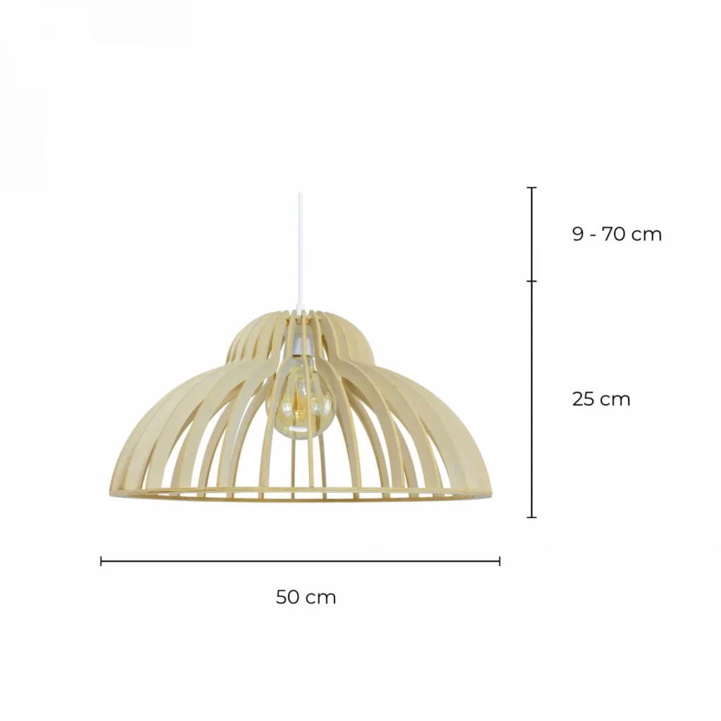 Suspension bois dôme ajourée (Ø35cm, Ø50cm, Ø80cm) – Image 10