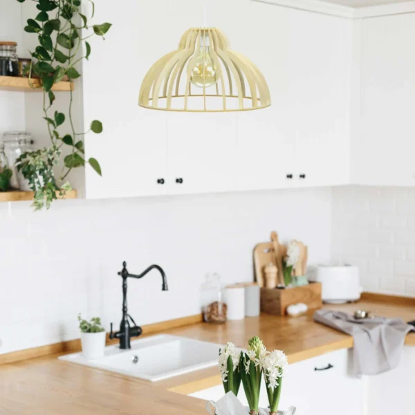 Suspension bois dôme ajourée (Ø35cm, Ø50cm, Ø80cm) – Image 3