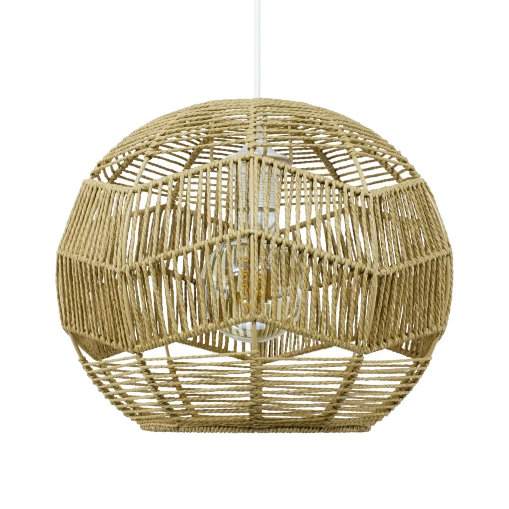 Suspension ficelle de papier naturelle ronde – Image 2