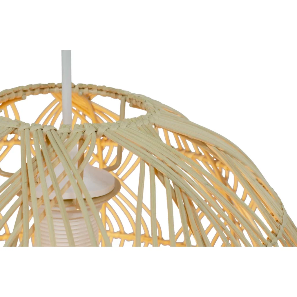 Suspension en rotin naturel ronde – Image 2