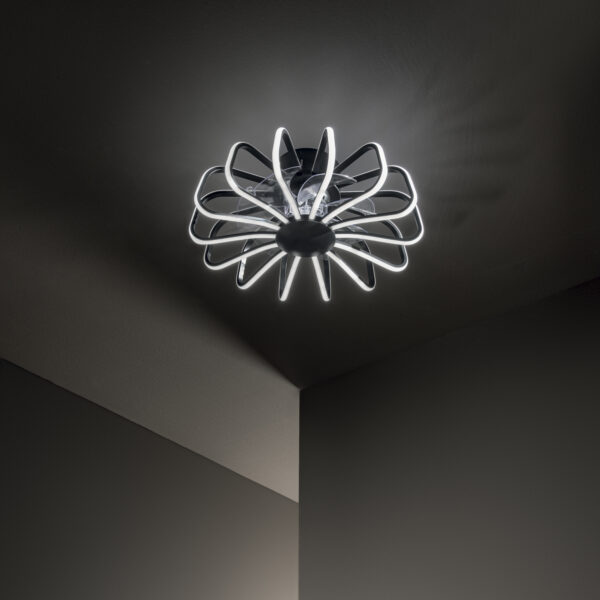 Ventilateur de plafond lumineux connecté Grecale – Image 5
