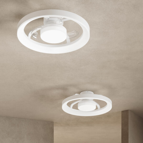 Ventilateur de plafond Pales escamotables Nascar (Noir / Blanc) – Image 6