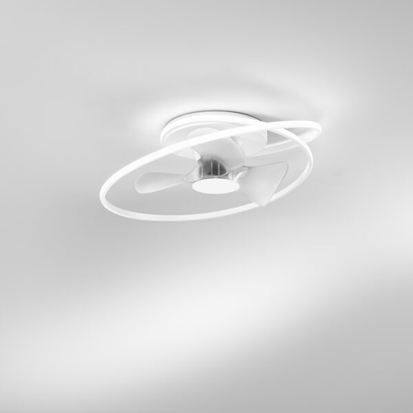 Ventilateur de plafond LED spirale (Blanc / Noir) – Image 2