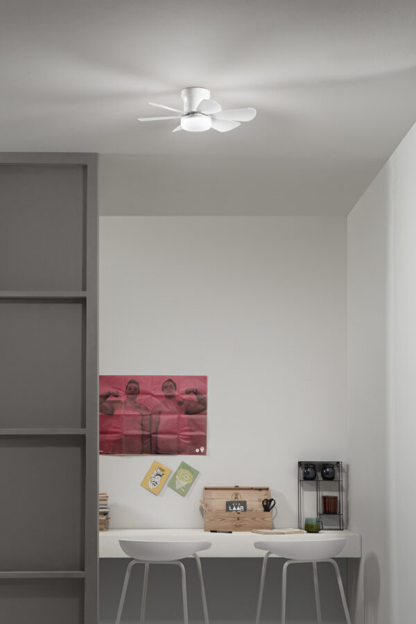 Ventilateur de plafond avec lumière éco Wind (Noir / Blanc) – Image 3