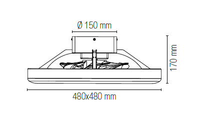 Ventilateur de plafond lumineux carré Merak – Image 8